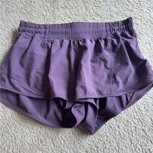 Lululemon Grape Thistle Hotty Hot Low-Rise Lined Short 2.5”